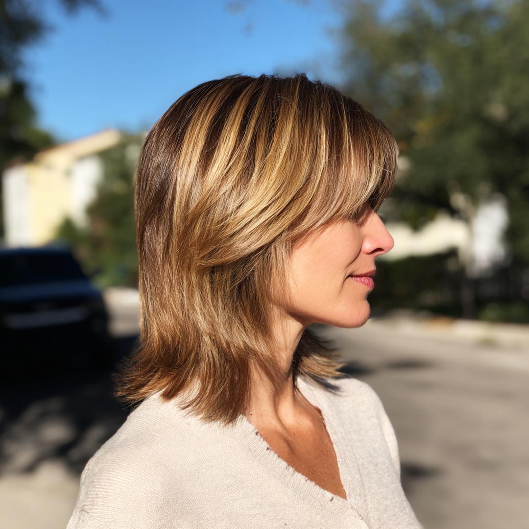 Medium Layered Cut With Highlights