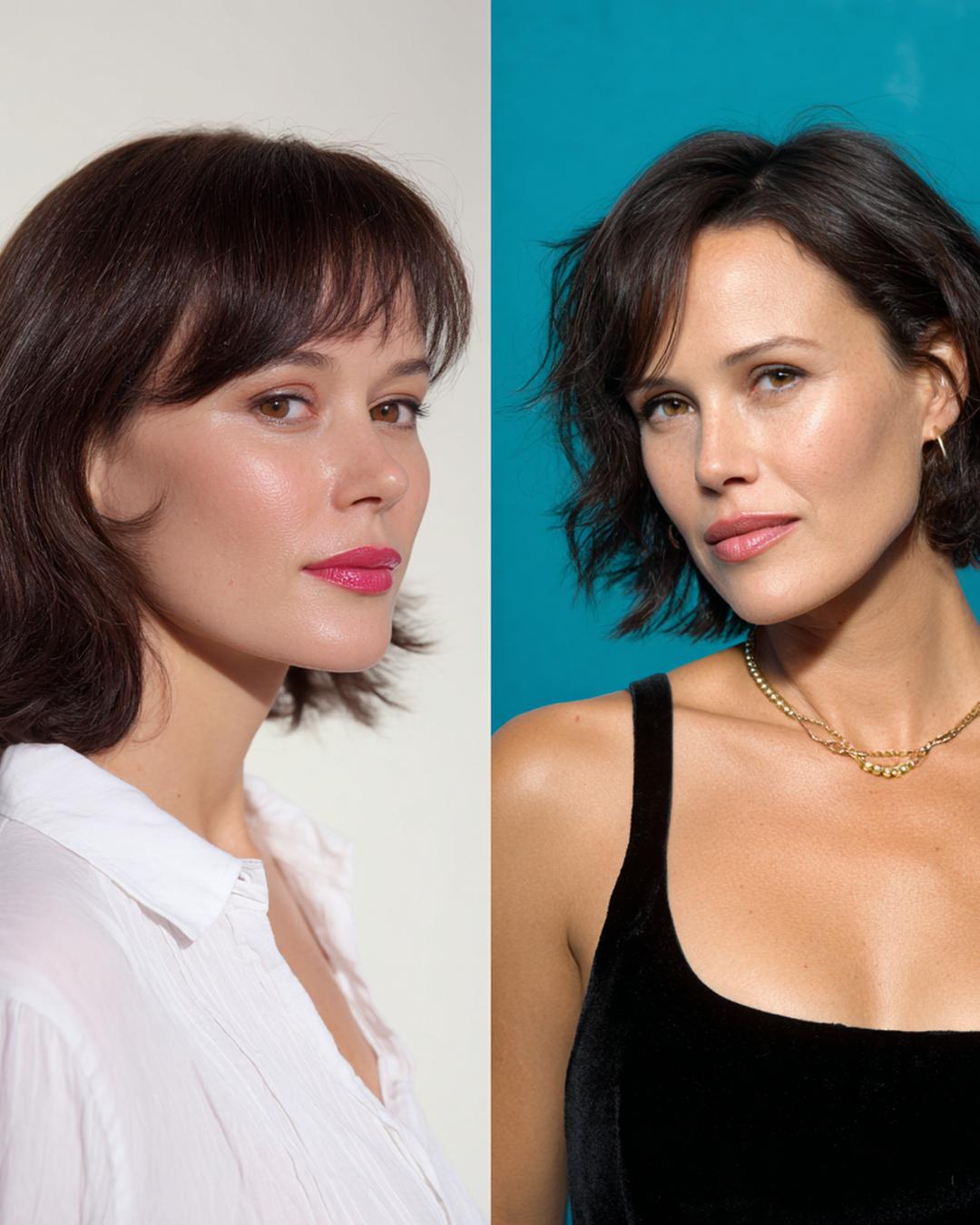 Brunette Bob With Wispy Bangs