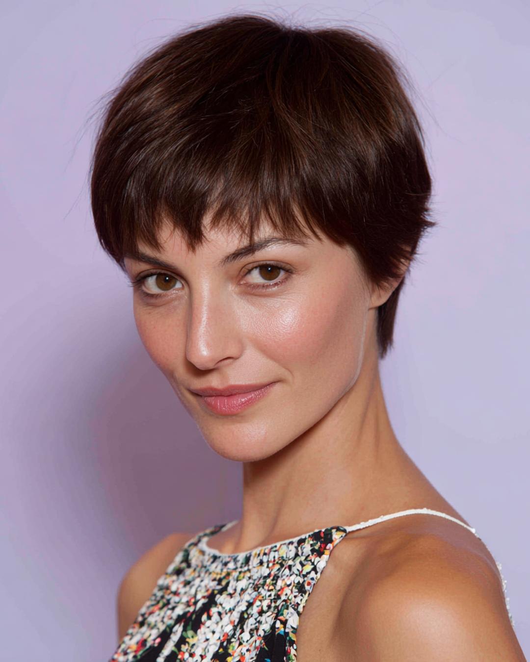 Short Dark Pixie With Fringe