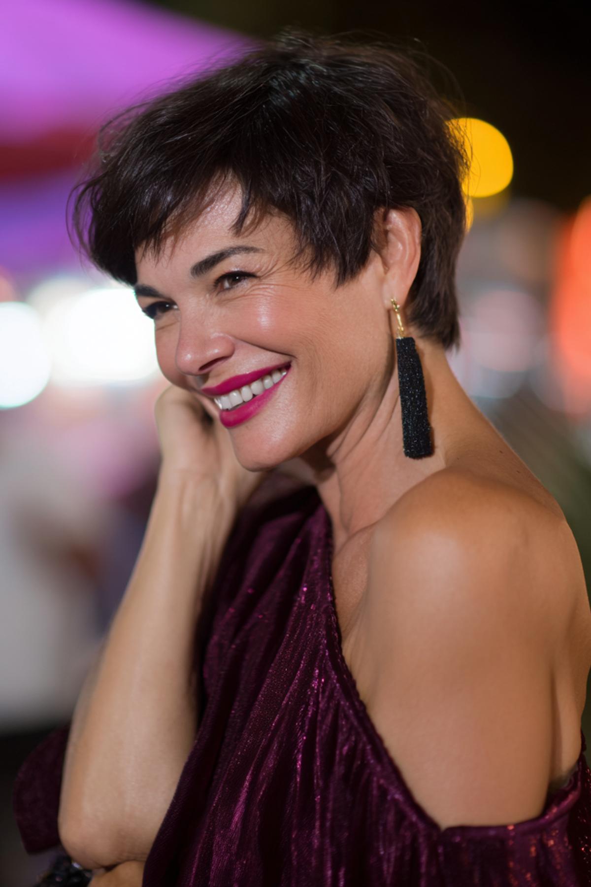 Short Textured Brunette Pixie