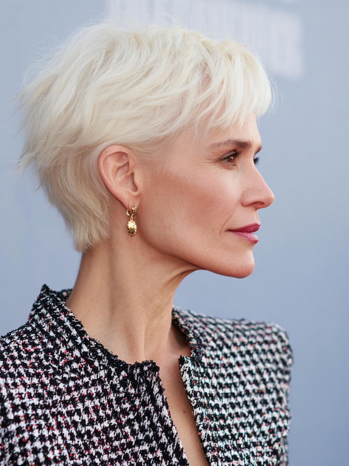Platinum Textured Pixie Cut