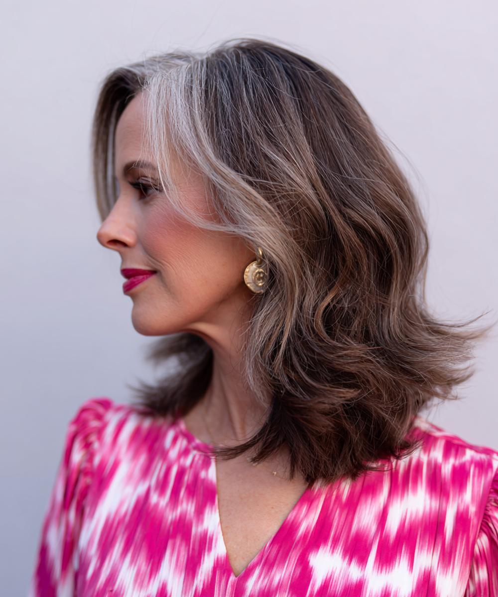 Layered Brown With Gray Streaks