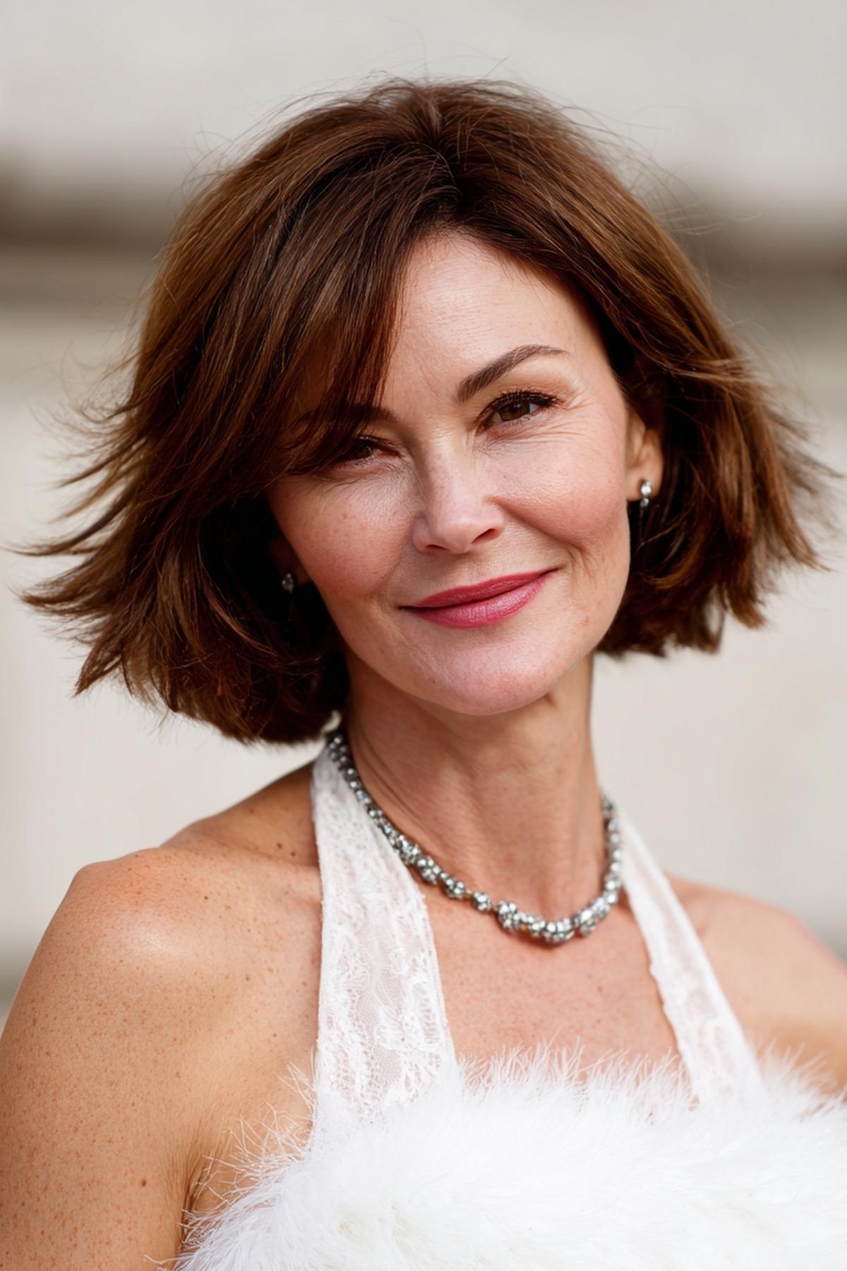 Brown Bob With Fringe