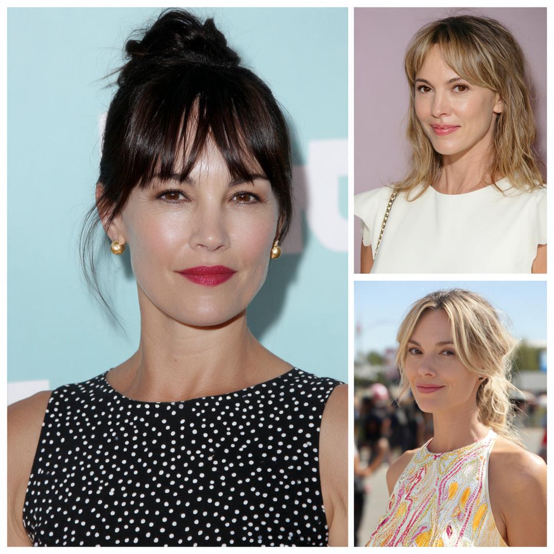 Bangs Updo And Soft Waves