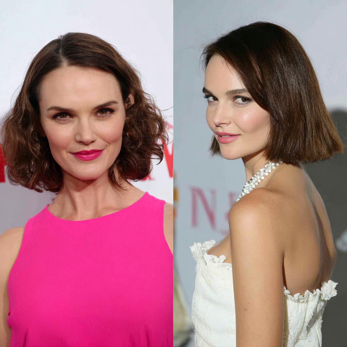 Curly And Sleek Bob Styles