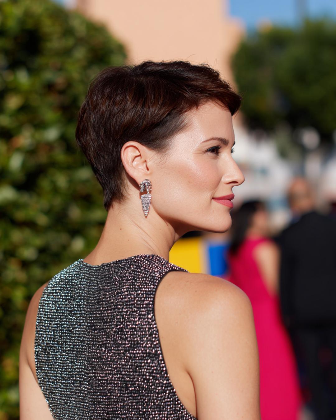 Short Brunette Pixie Tapered