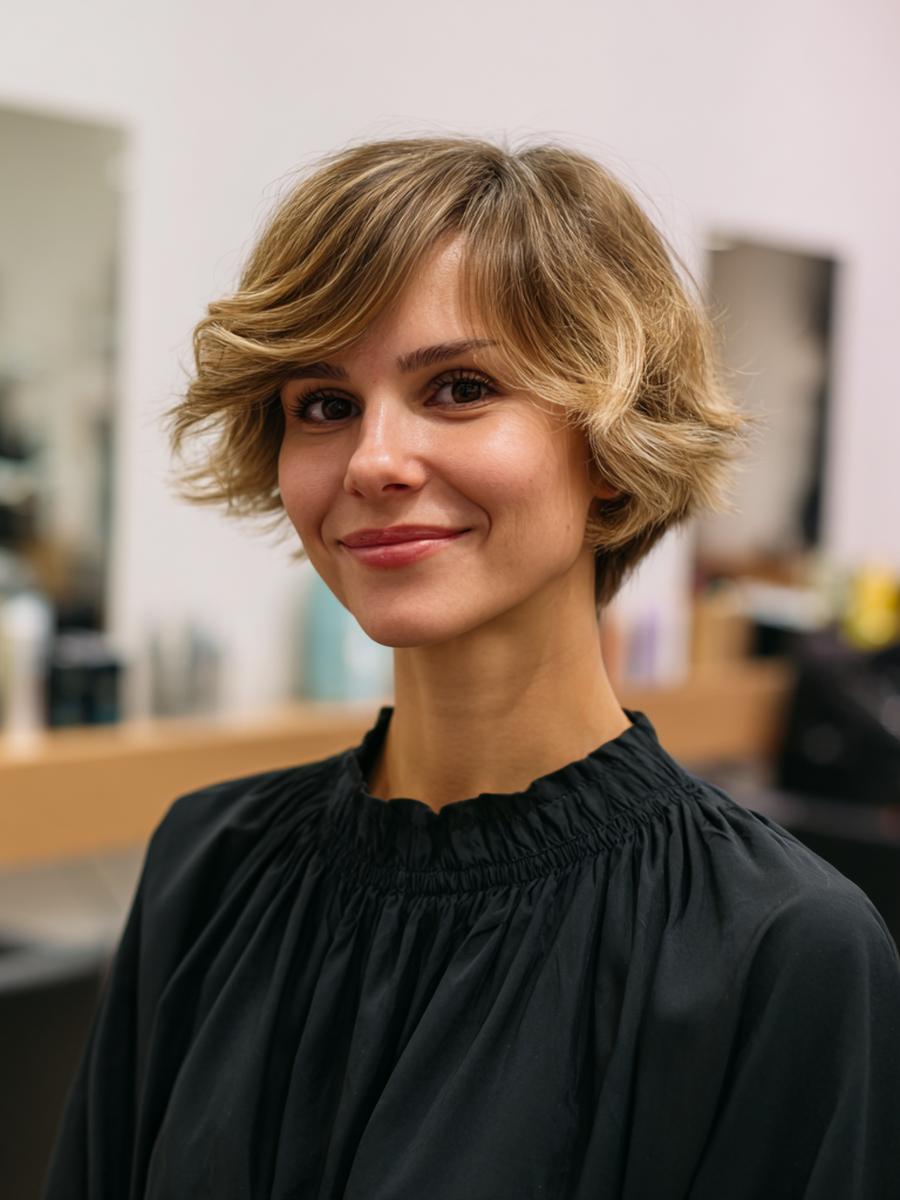 Wavy Blonde Bob