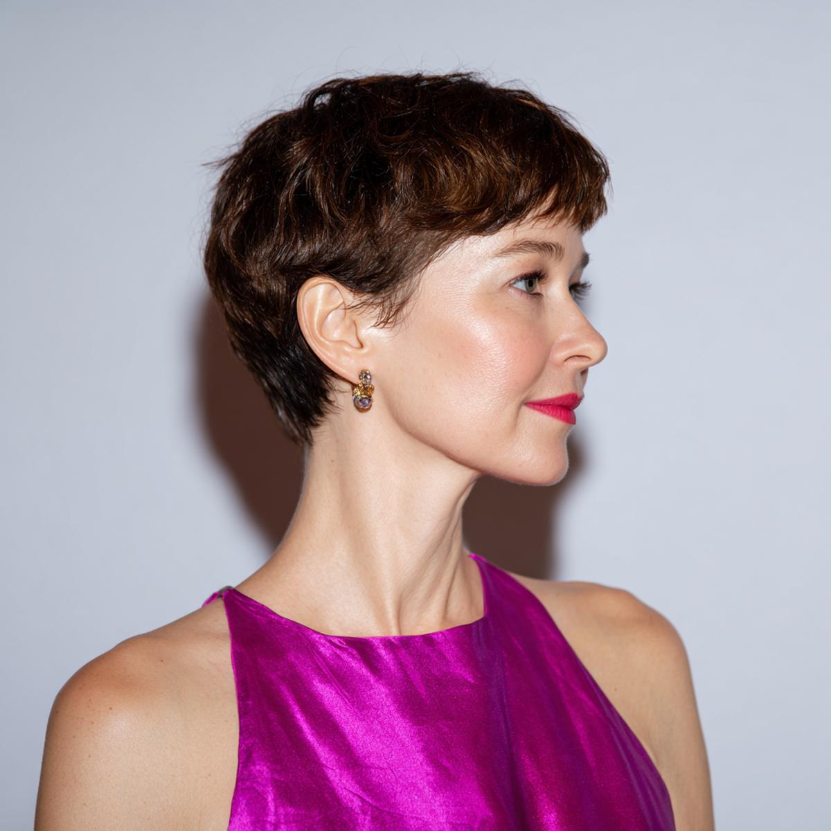 Short Brown Textured Pixie