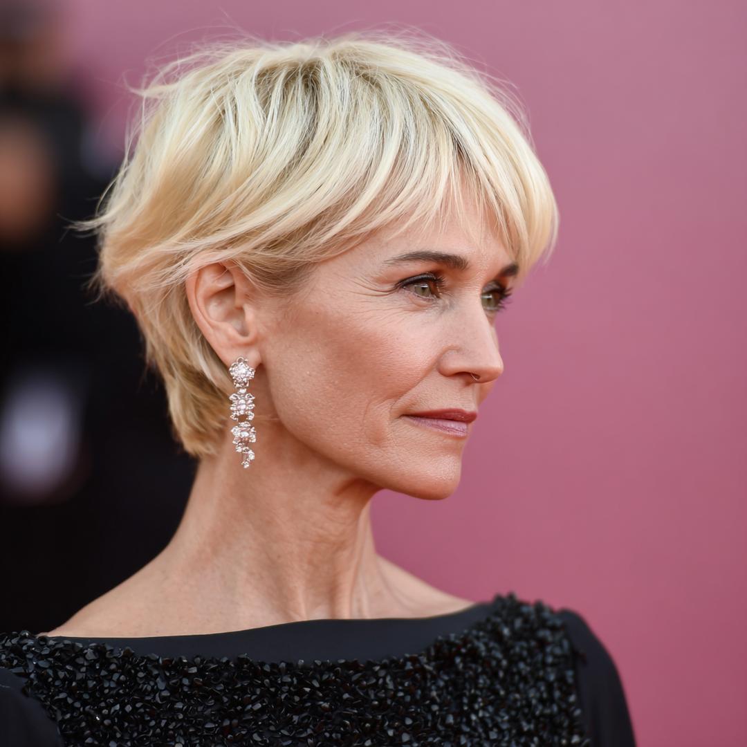 Light Blonde Layered Pixie