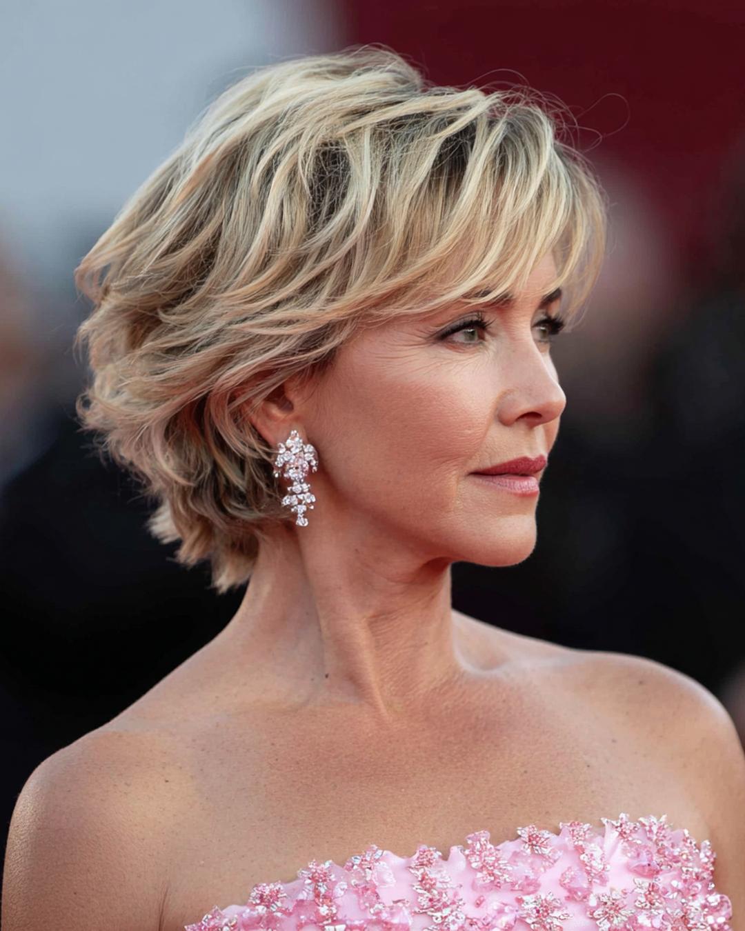 Layered Blonde Short Crop