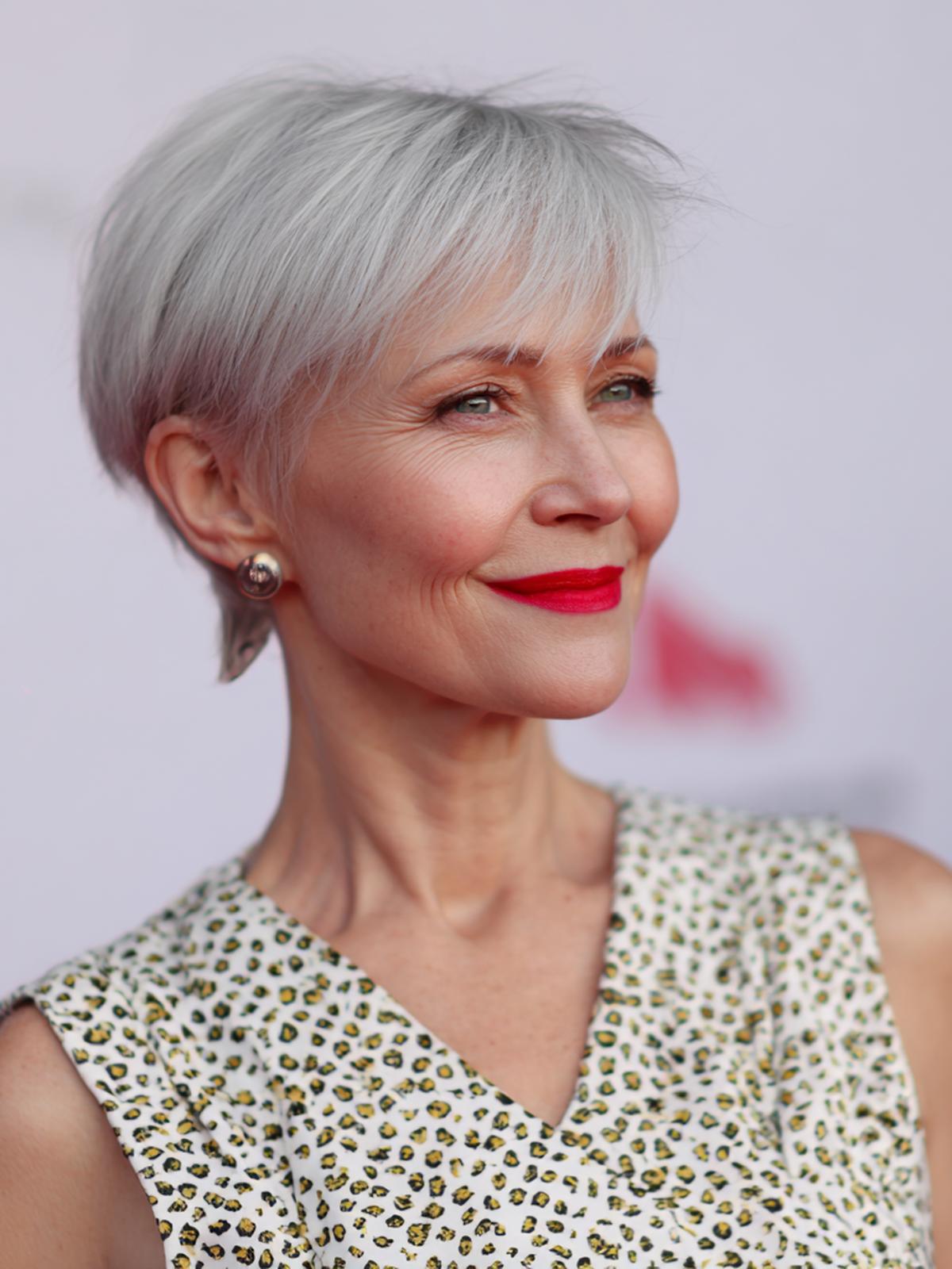 Silver Pixie With Bangs