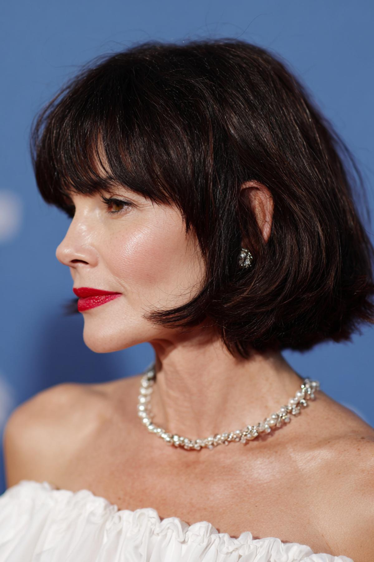 Dark Bob With Full Bangs