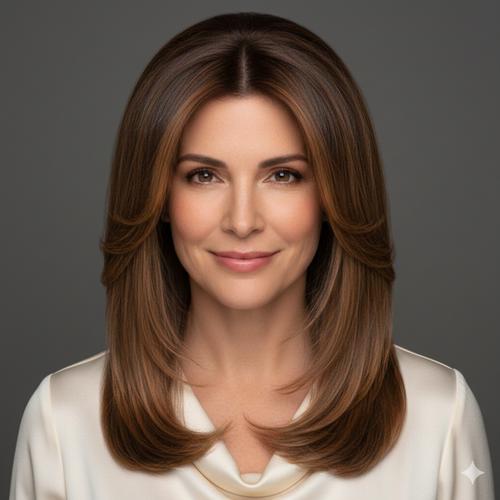 Layered blowout for oval faces