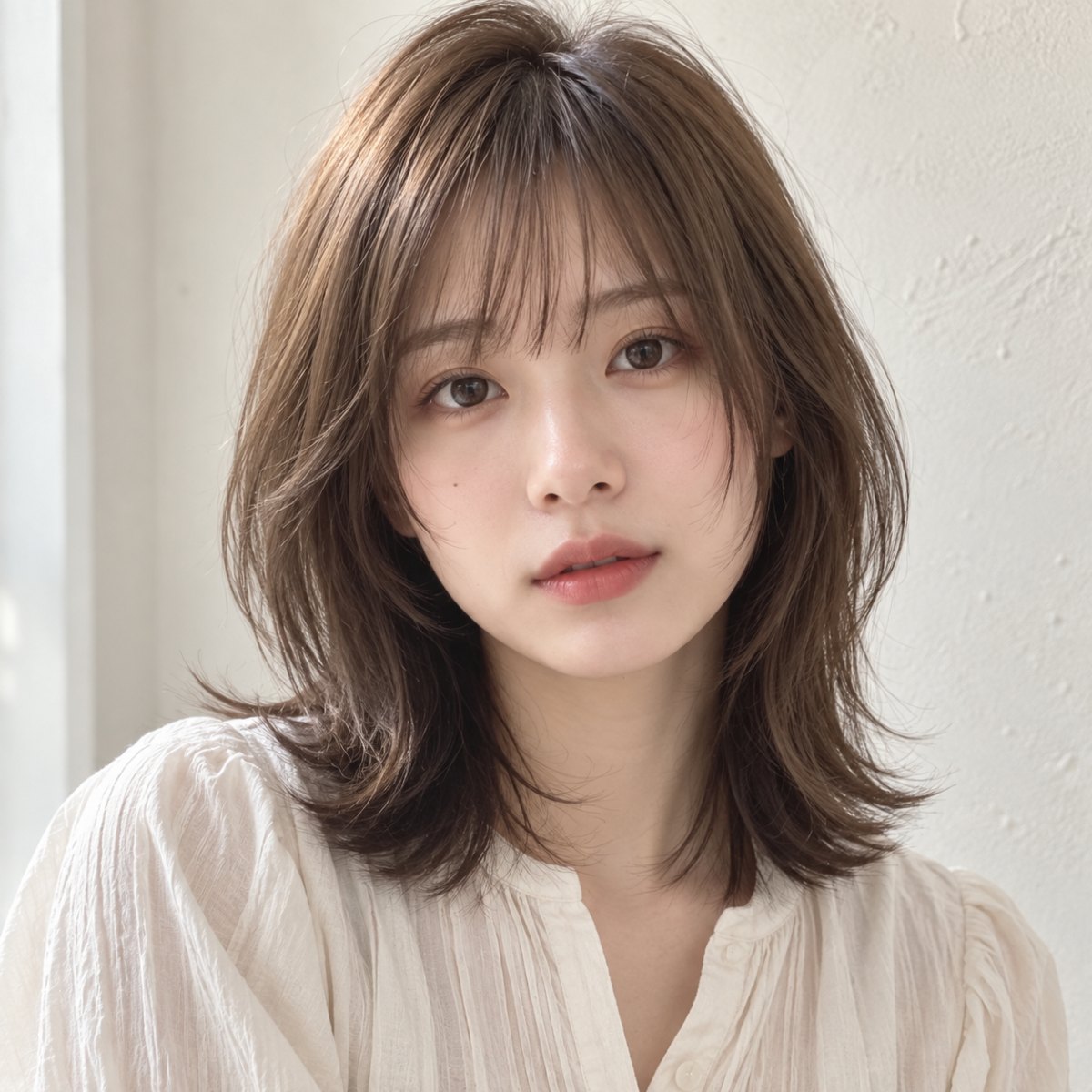 Fine hair medium wolf cut