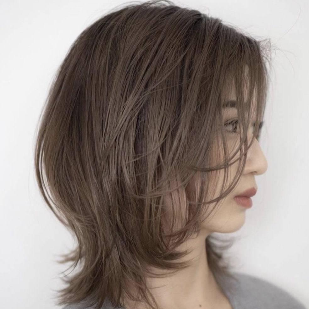 Bold layered medium wolf cut