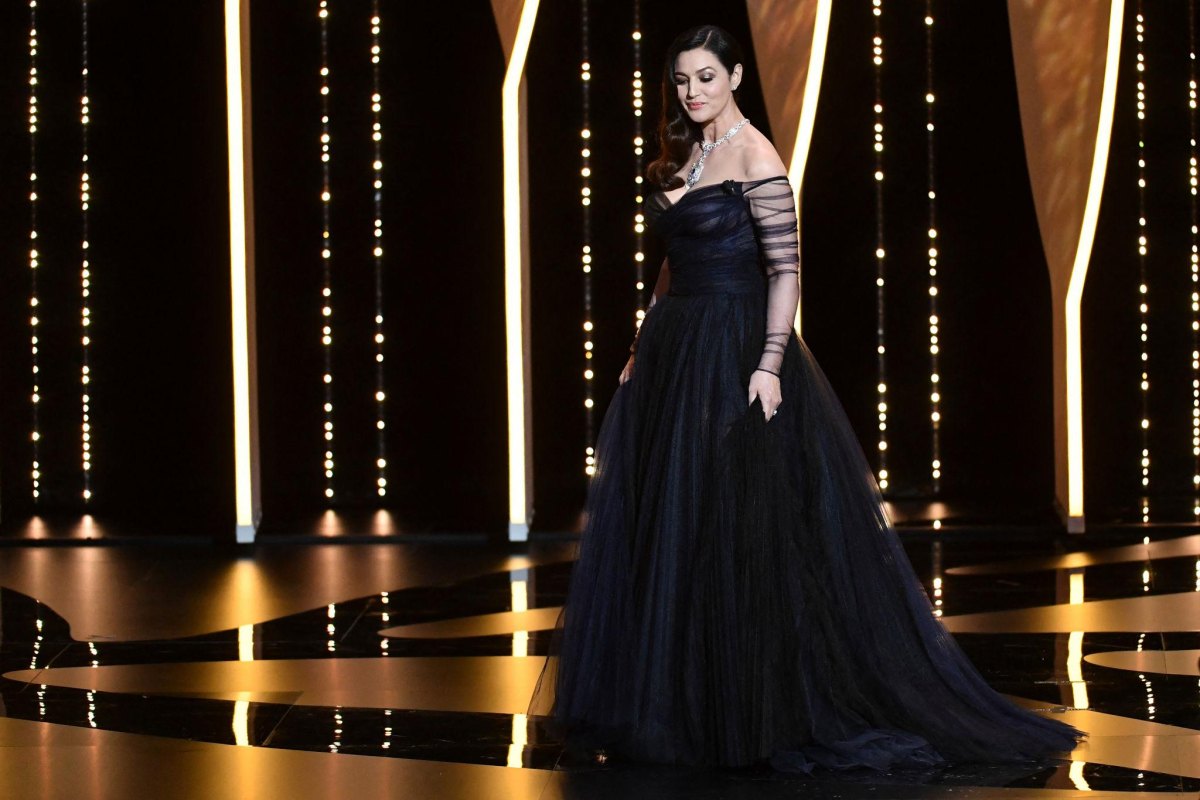 Monica Bellucci dramatic evening wear