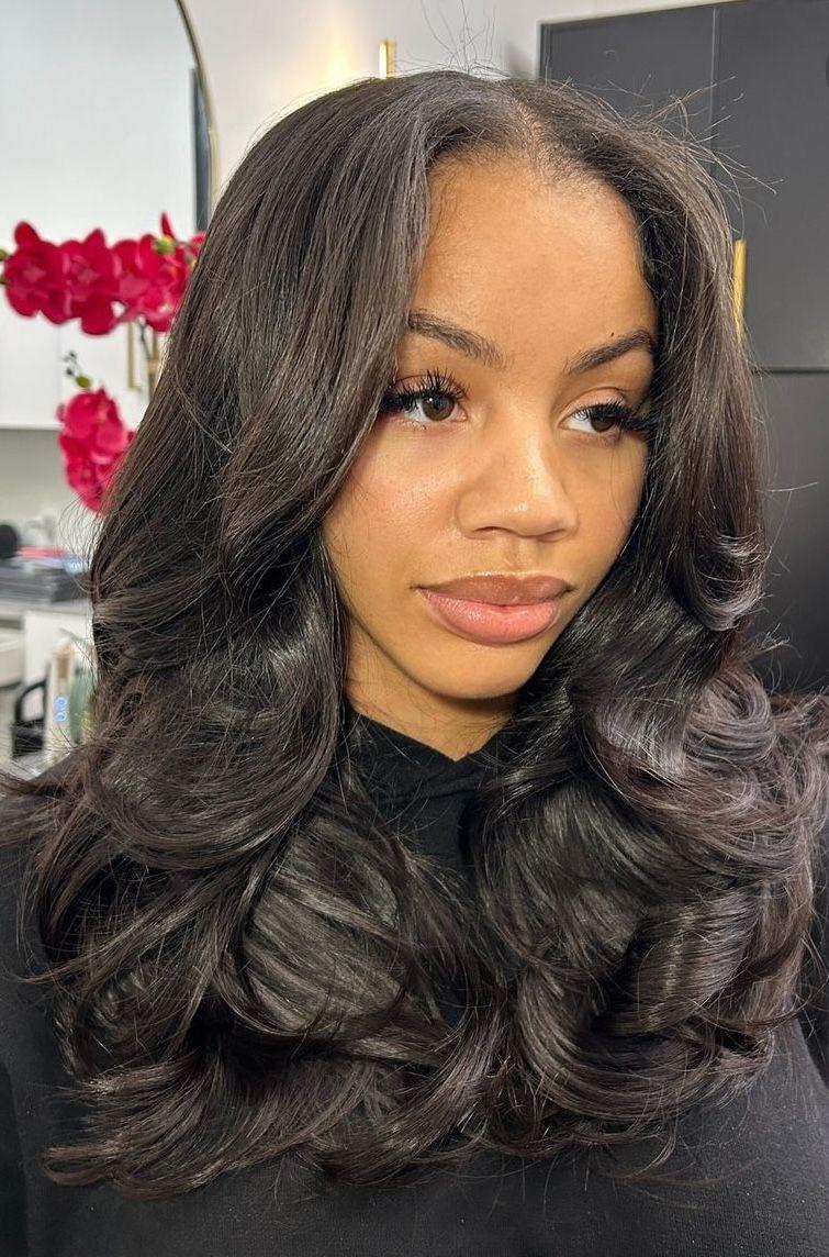Natural texture layered blowout style
