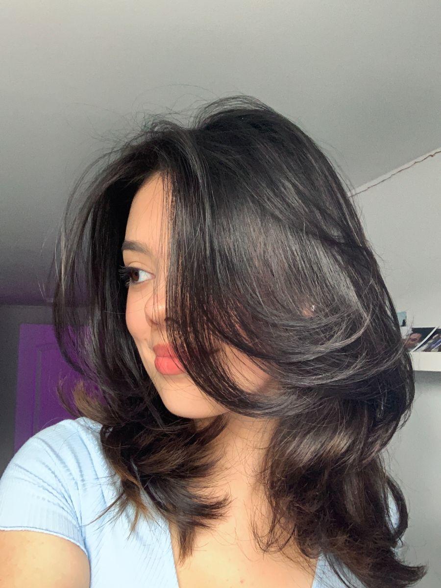 Natural texture 90s blowout layers