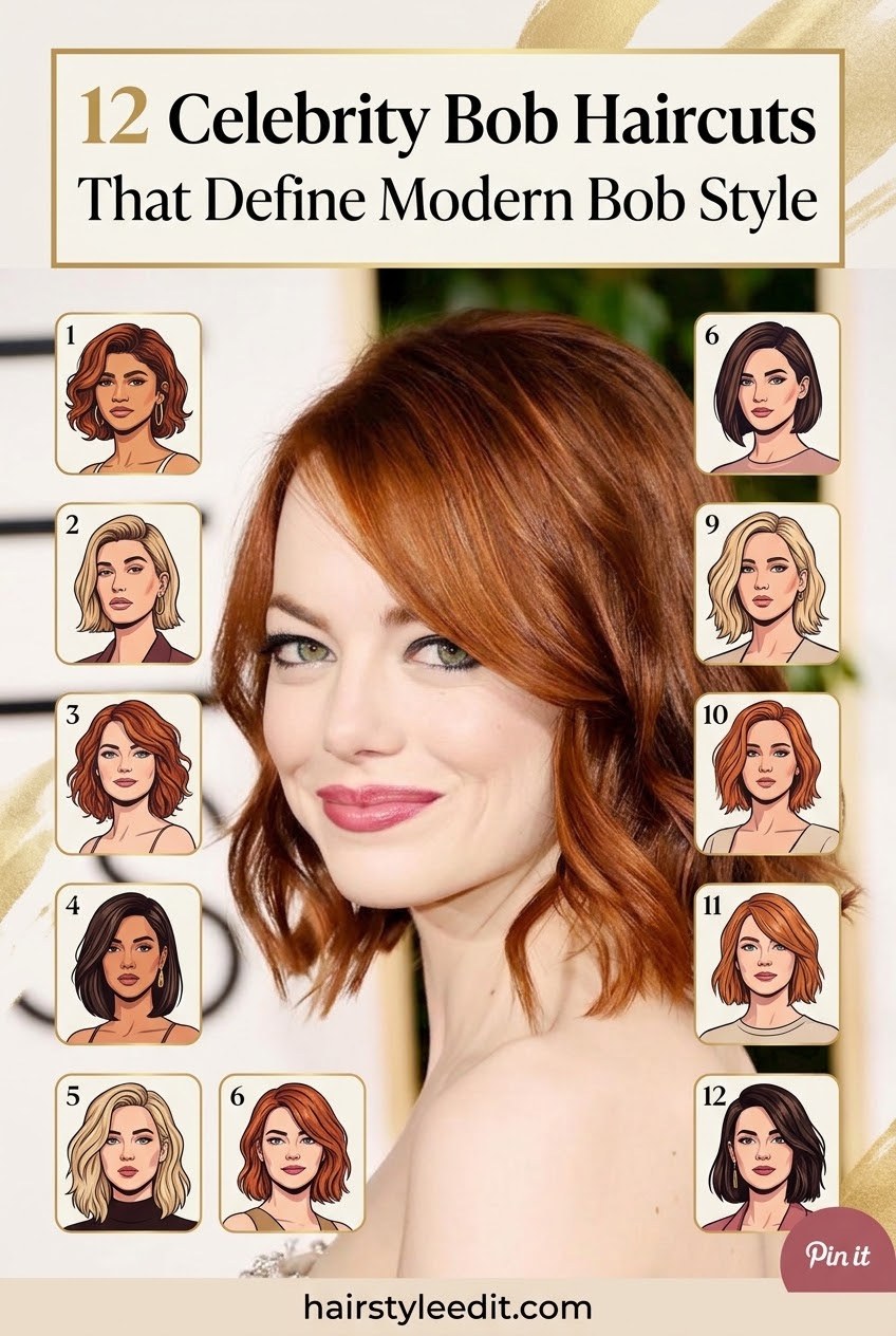 12 Celebrity Bob Haircuts That Define Modern Bob Style