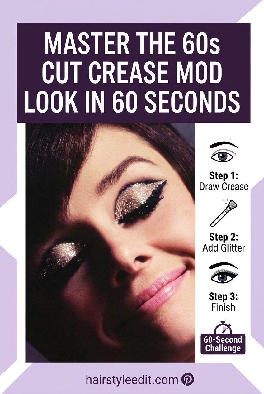 Master the 60s Cut Crease Mod Look in 60 Seconds