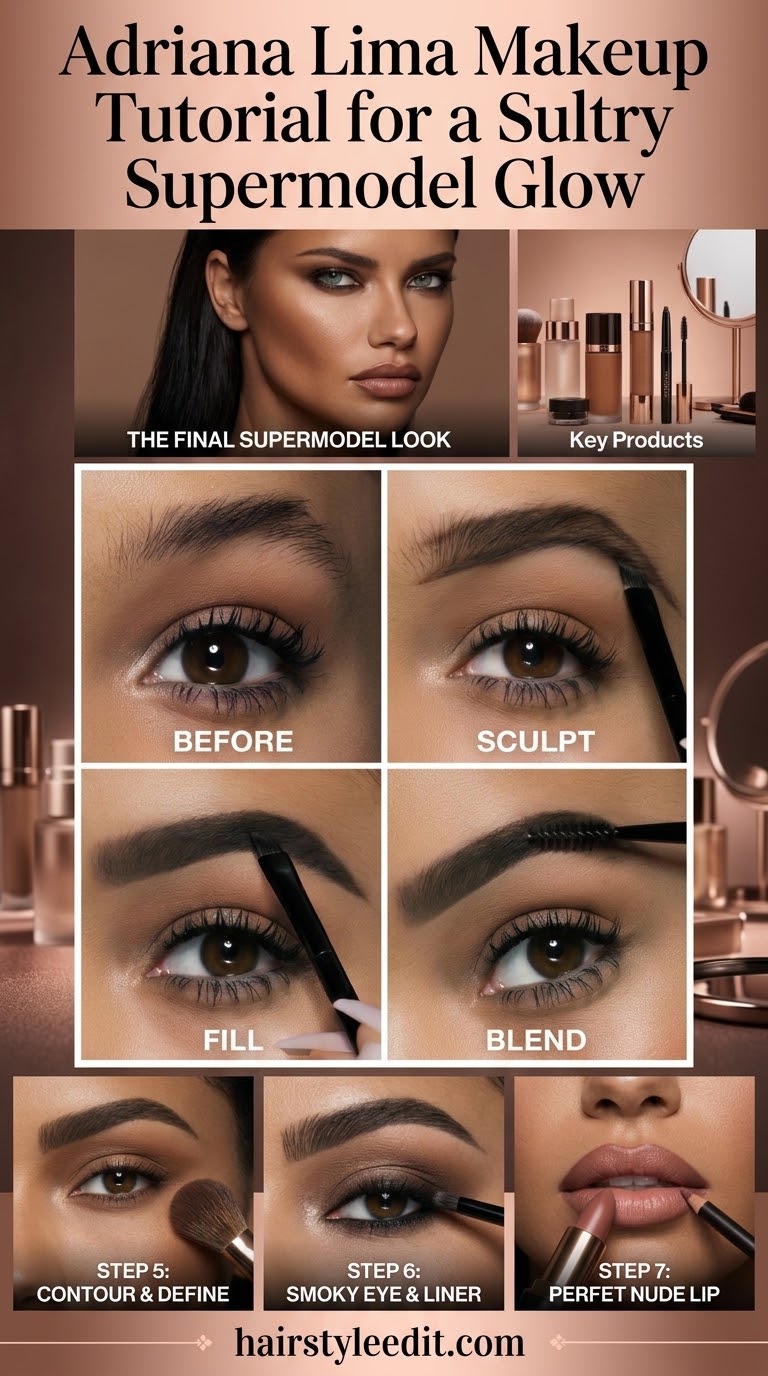 Adriana Lima Makeup Tutorial for a Sultry Supermodel Glow