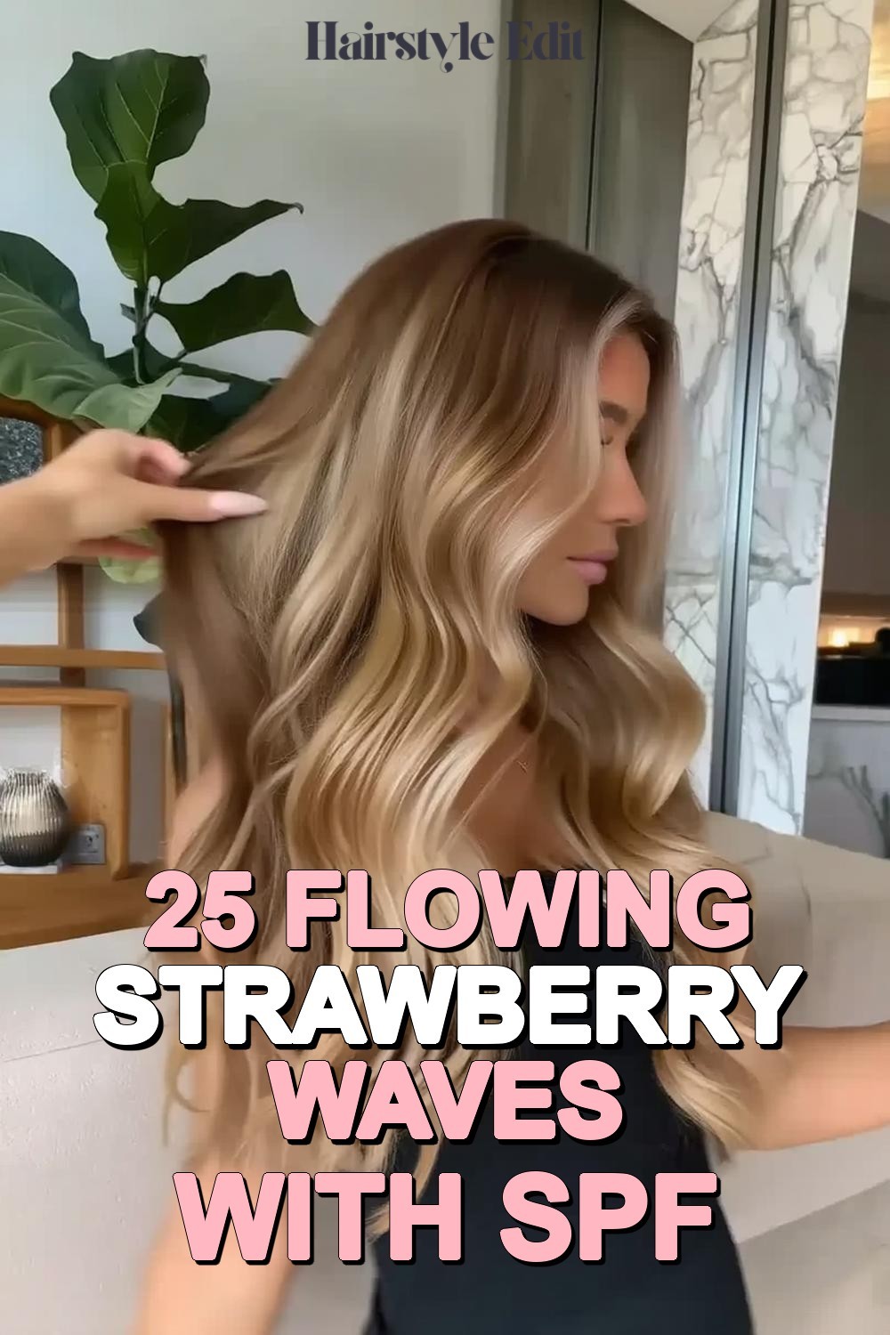 Flowing Strawberry Waves