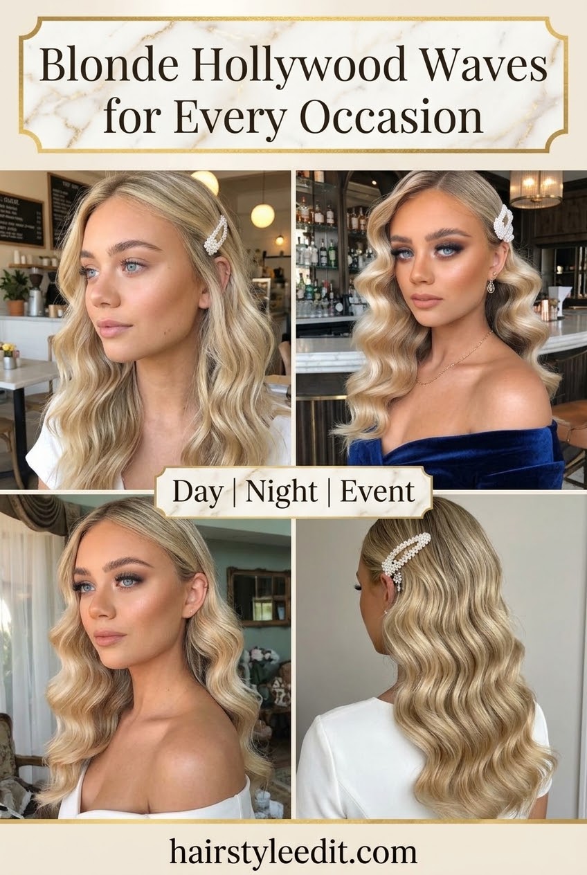 Blonde Hollywood Waves for Every Occasion