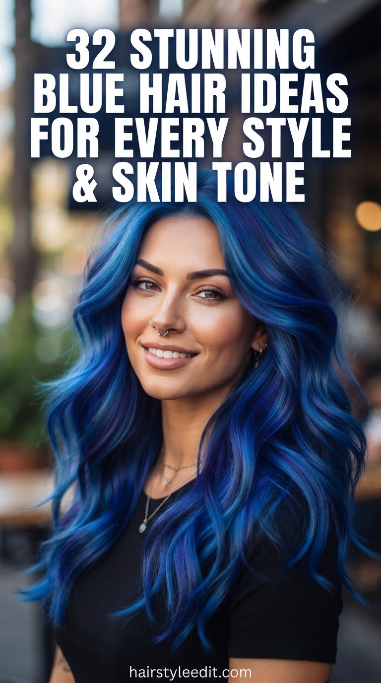 32 Stunning Blue Hair Ideas for Every Style & Skin Tone