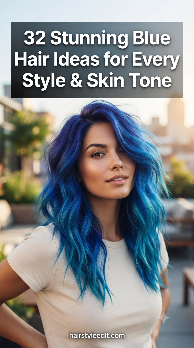 32 Stunning Blue Hair Ideas for Every Style & Skin Tone