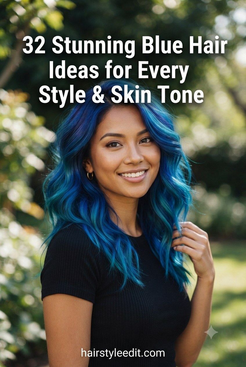 32 Stunning Blue Hair Ideas for Every Style & Skin Tone