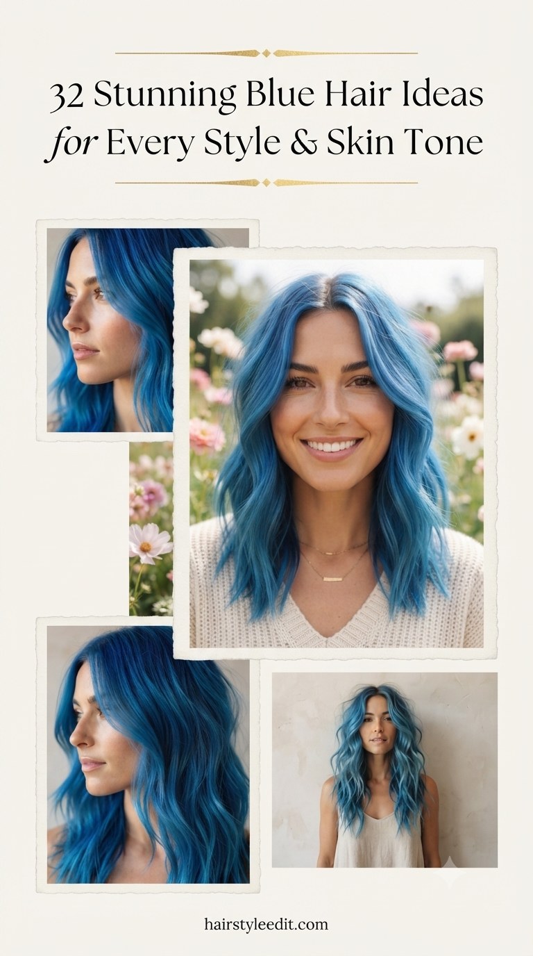 32 Stunning Blue Hair Ideas for Every Style & Skin Tone