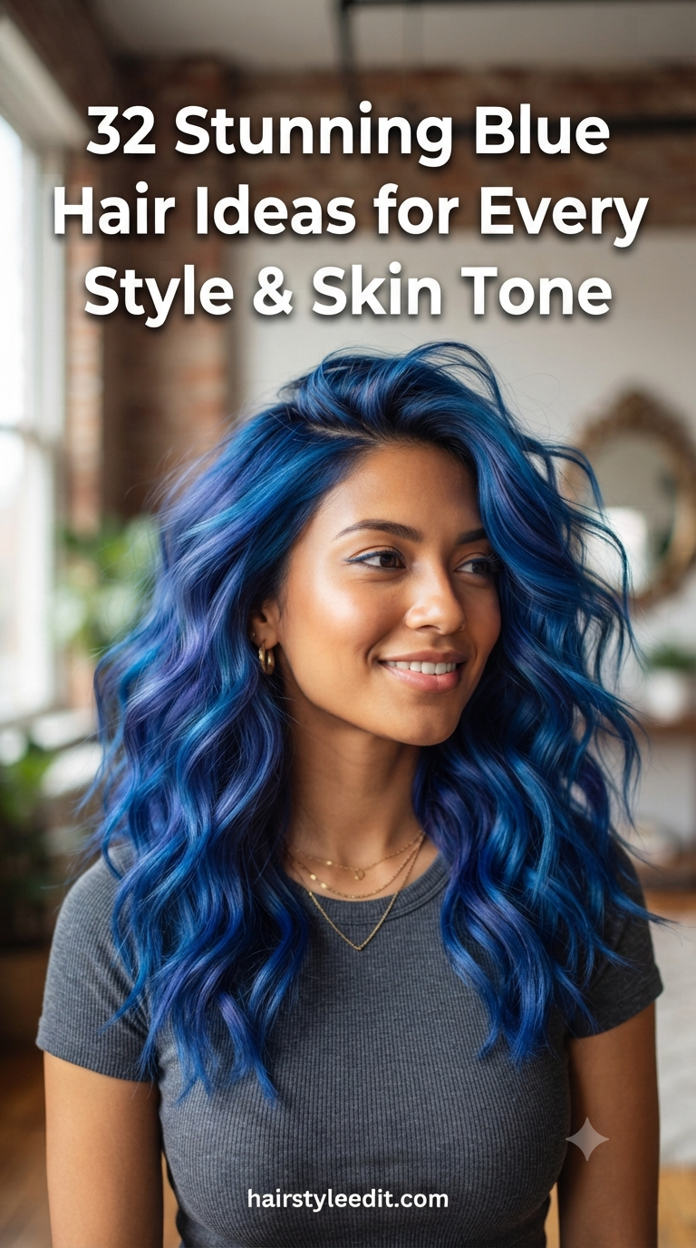 32 Stunning Blue Hair Ideas for Every Style & Skin Tone