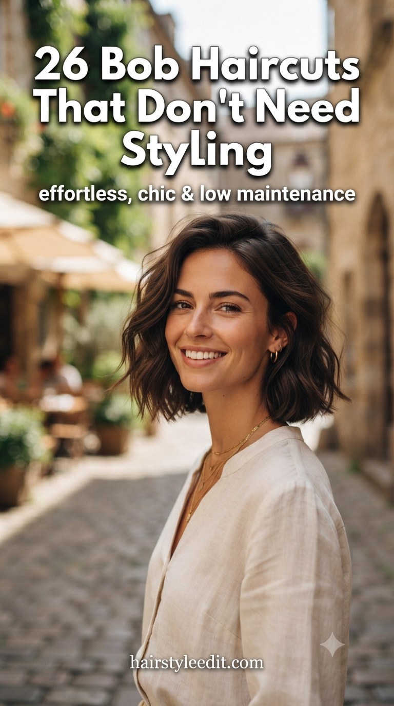 26 Bob Haircuts That Don’t Need Styling