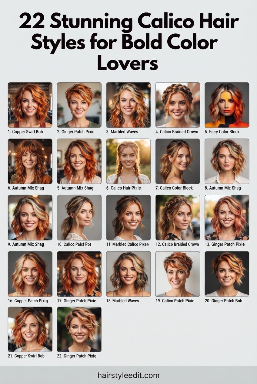 22 Stunning Calico Hair Styles for Bold Color Lovers