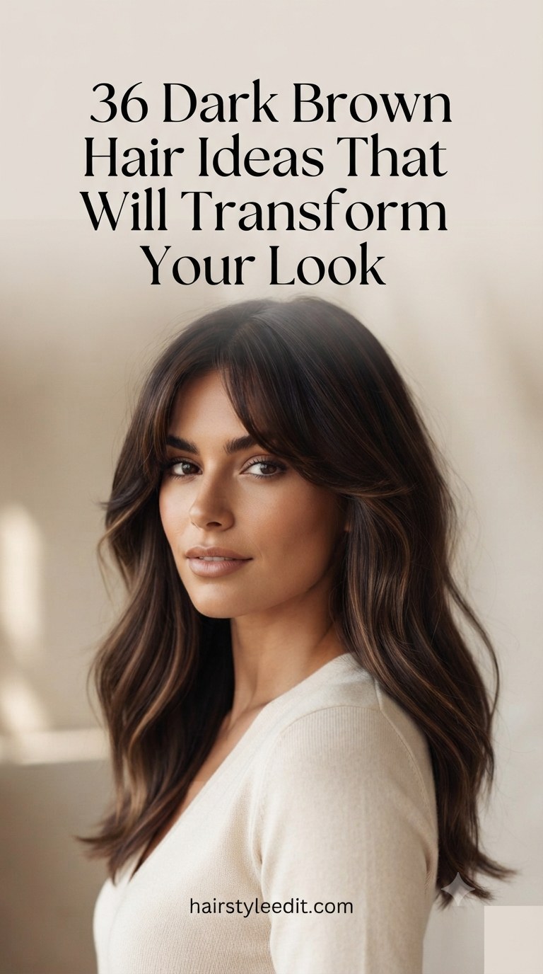 36 Dark Brown Hair Ideas That Will Transform Your Look