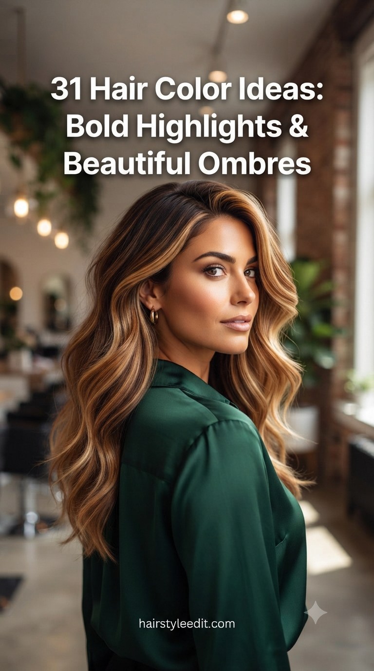31 Hair Color Ideas: Bold Highlights & Beautiful Ombres