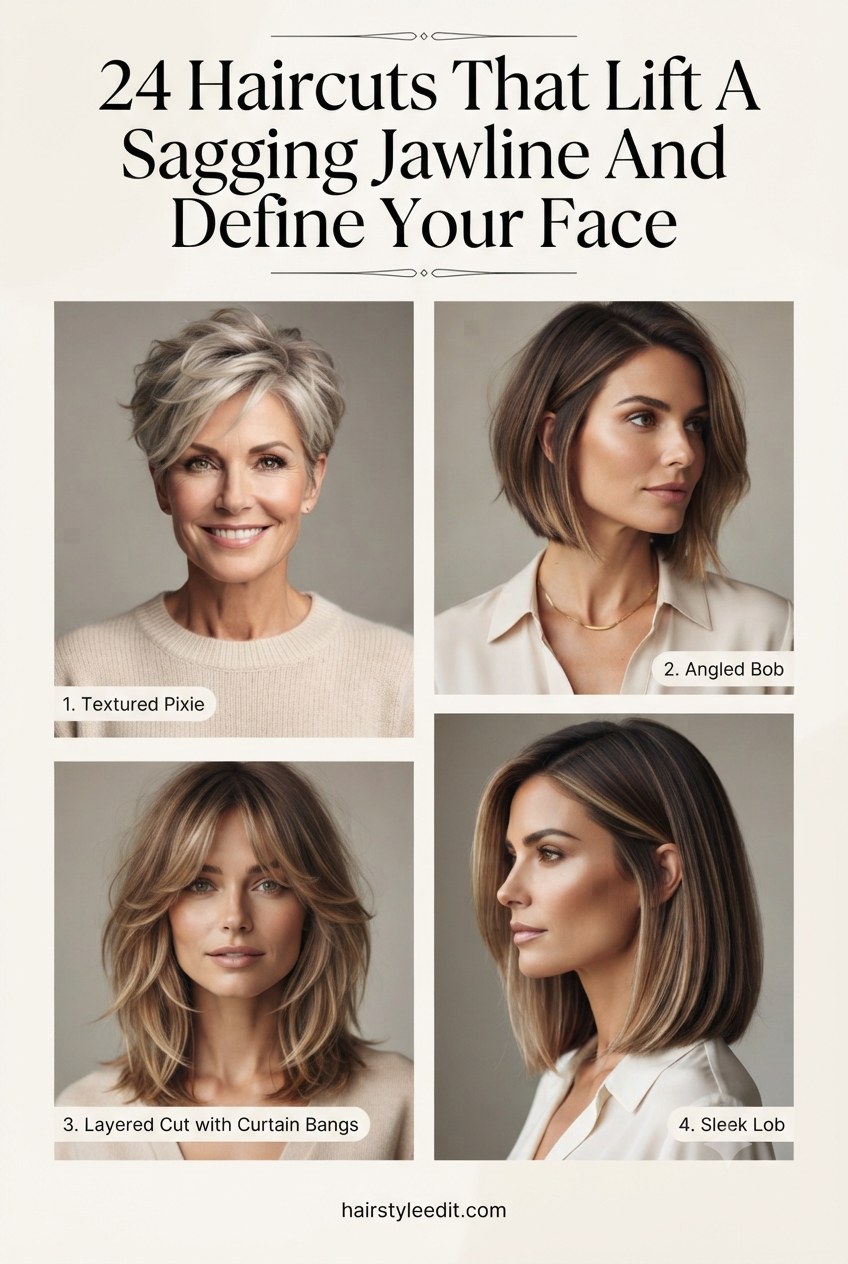 24 Haircuts That Lift A Sagging Jawline And Define Your Face