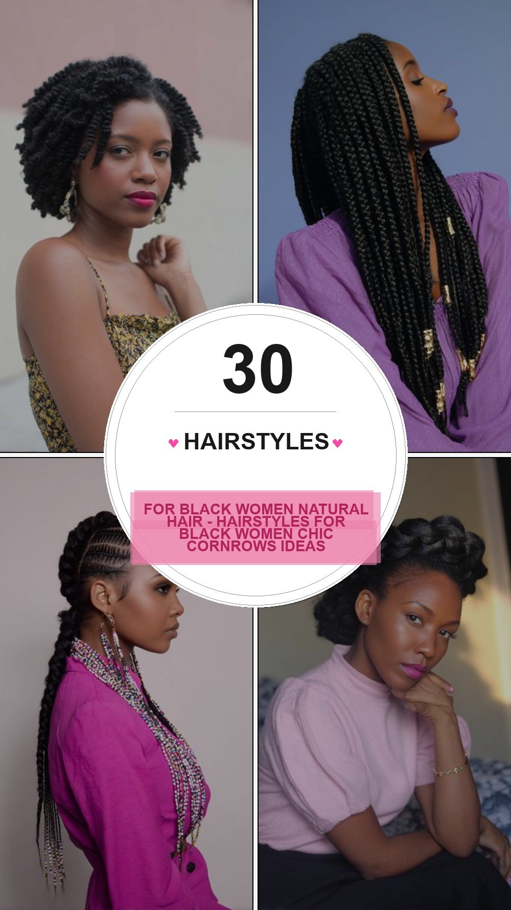 hairstyles for black women natural hair - Hairstyles For Black Women Chic Cornrows Ideas