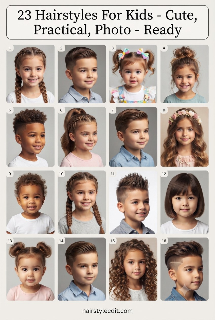 23 Hairstyles For Kids - Cute, Practical, Photo - Ready
