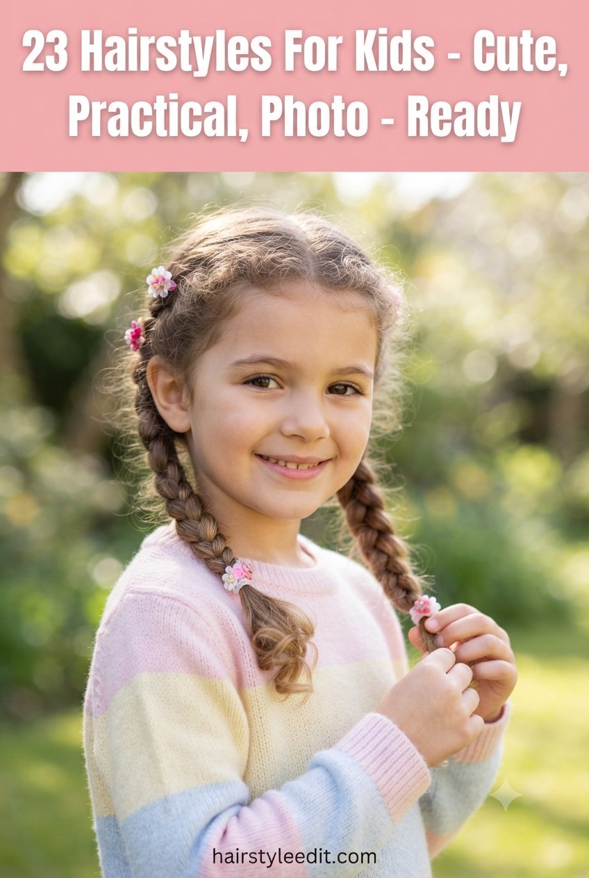 23 Hairstyles For Kids - Cute, Practical, Photo - Ready