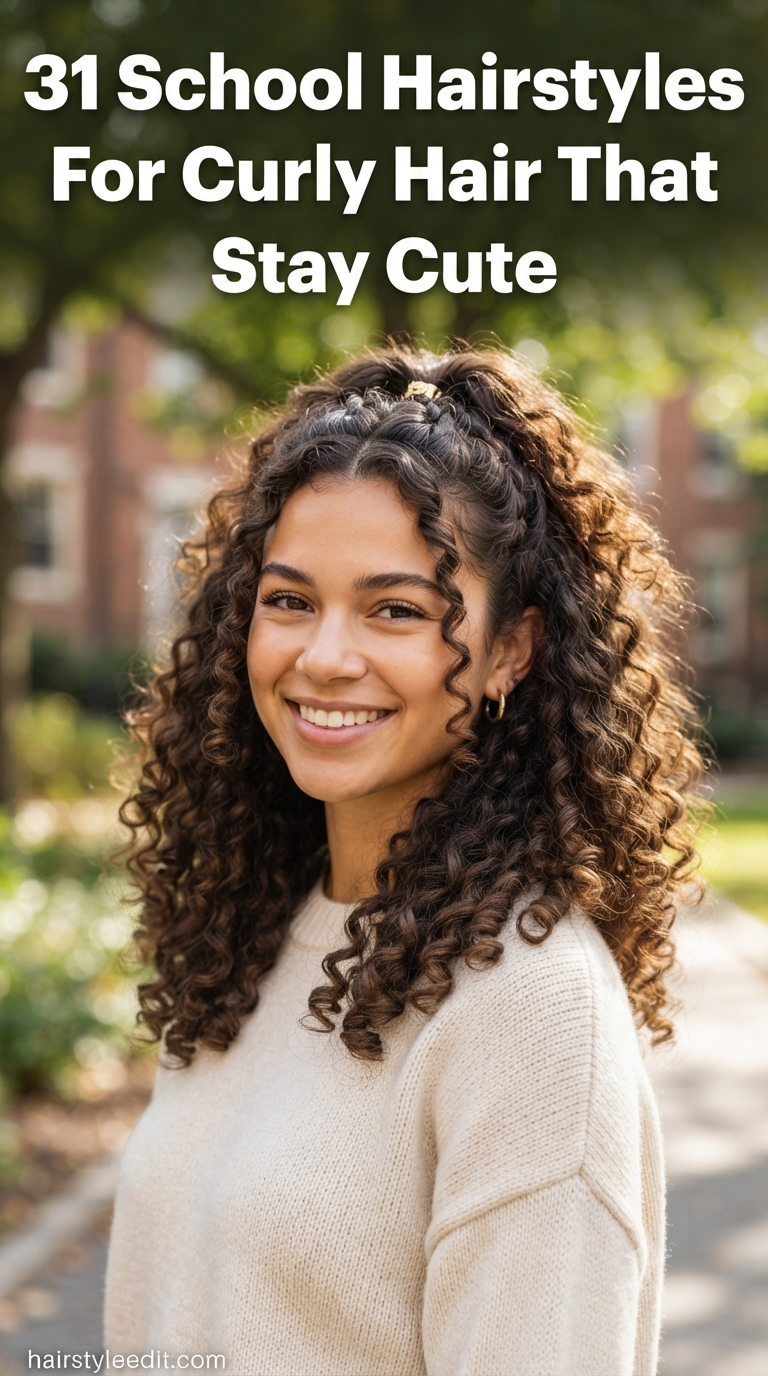 31 School Hairstyles For Curly Hair That Stay Cute