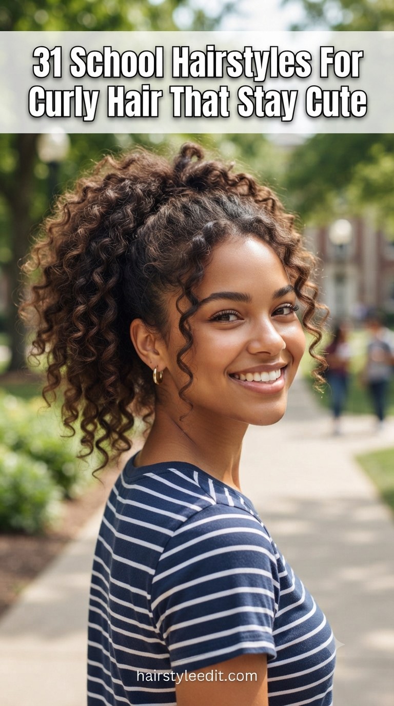 31 School Hairstyles For Curly Hair That Stay Cute
