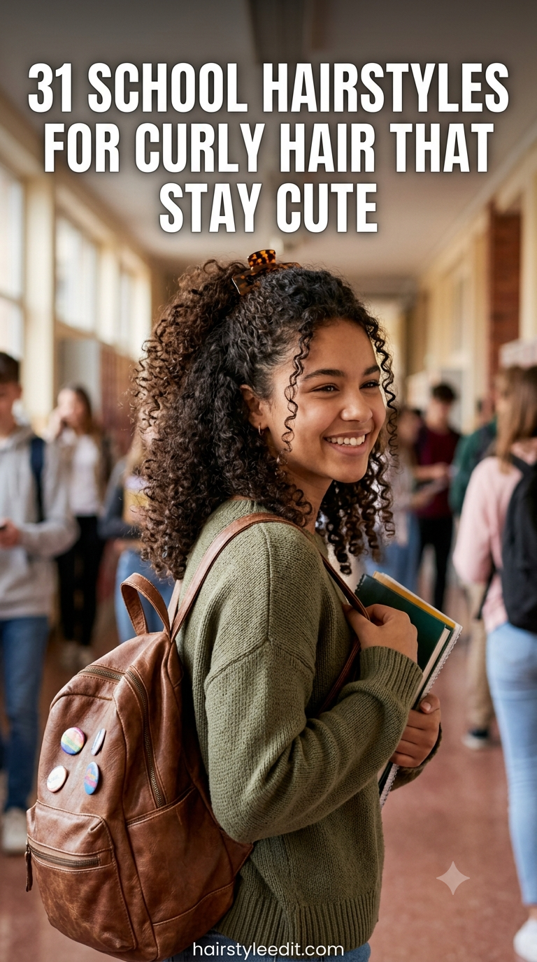 31 School Hairstyles For Curly Hair That Stay Cute