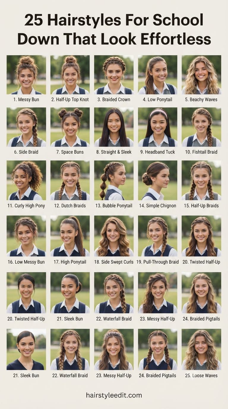 25 Hairstyles For School Down That Look Effortless