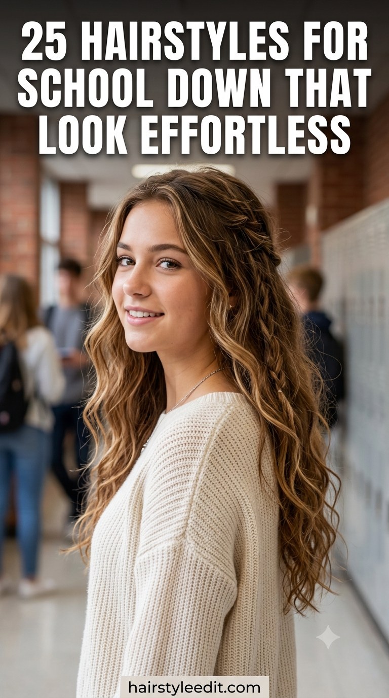 25 Hairstyles For School Down That Look Effortless