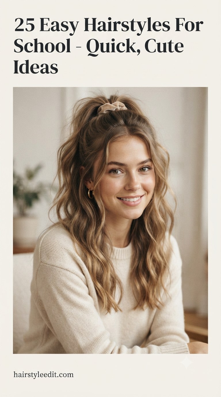 25 Easy Hairstyles For School - Quick, Cute Ideas