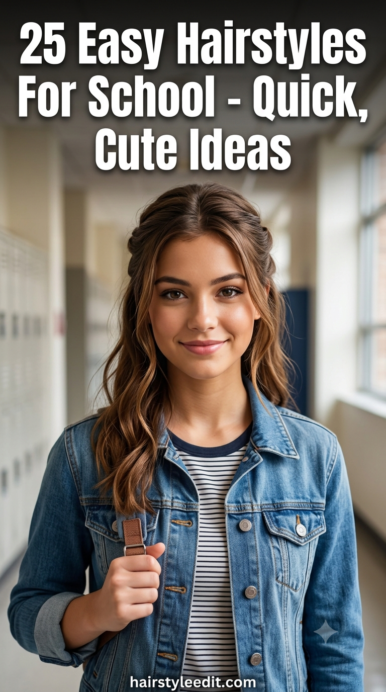 25 Easy Hairstyles For School - Quick, Cute Ideas