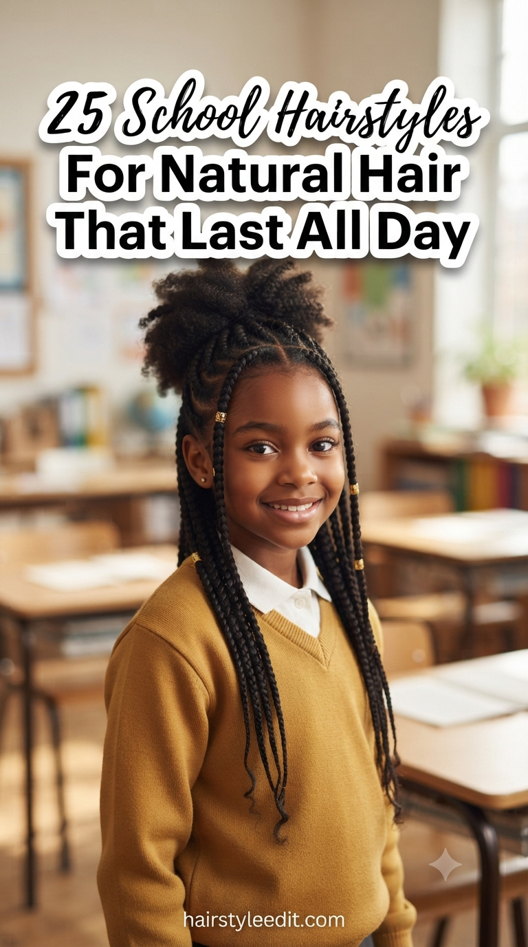 25 School Hairstyles For Natural Hair That Last All Day