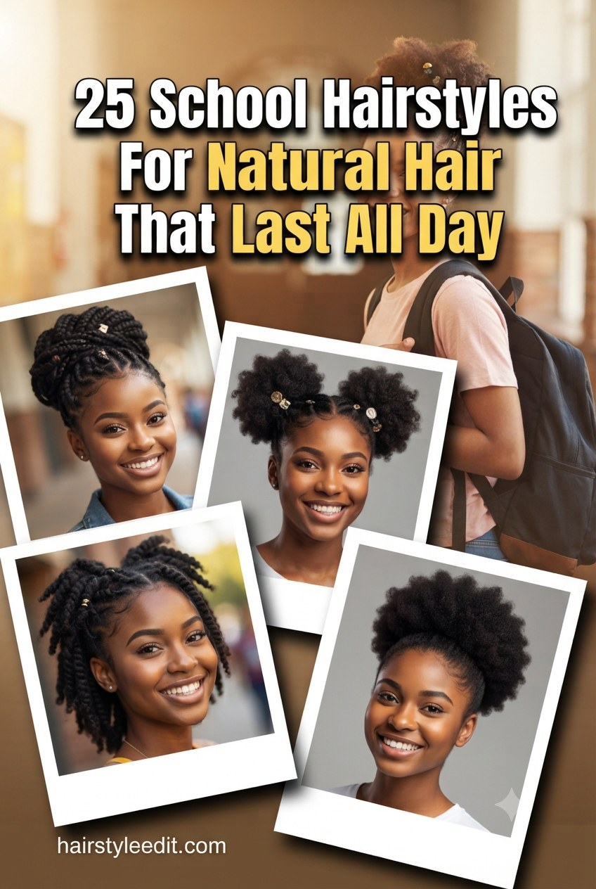 25 School Hairstyles For Natural Hair That Last All Day