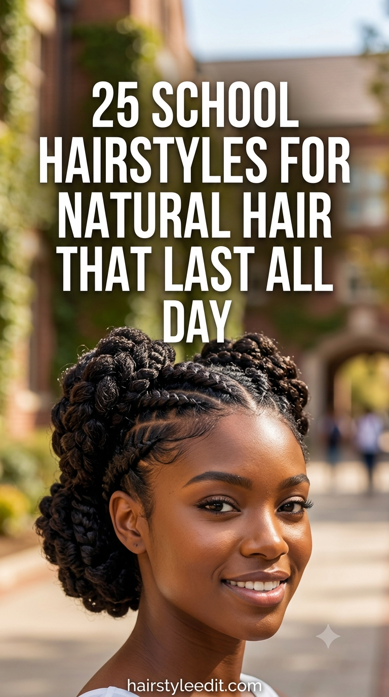 25 School Hairstyles For Natural Hair That Last All Day